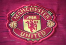 Warrington cheshire UK - may 21 2024: Manchester united logo on t-shirt.